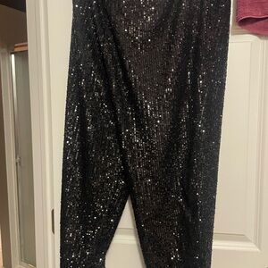 Black Sequin Pants